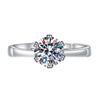 Open Adjustable European and American Style New Imitation Mosane Diamond Adjustable Girls' Ring Fashionable Creative Ring