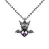 Sanrio Characters Kuromi Necklace Accessory KUROMI Devil Heart Necklace Silver Popular Jewelry Present Gift [U-Treasure] (Black Coating) Women's