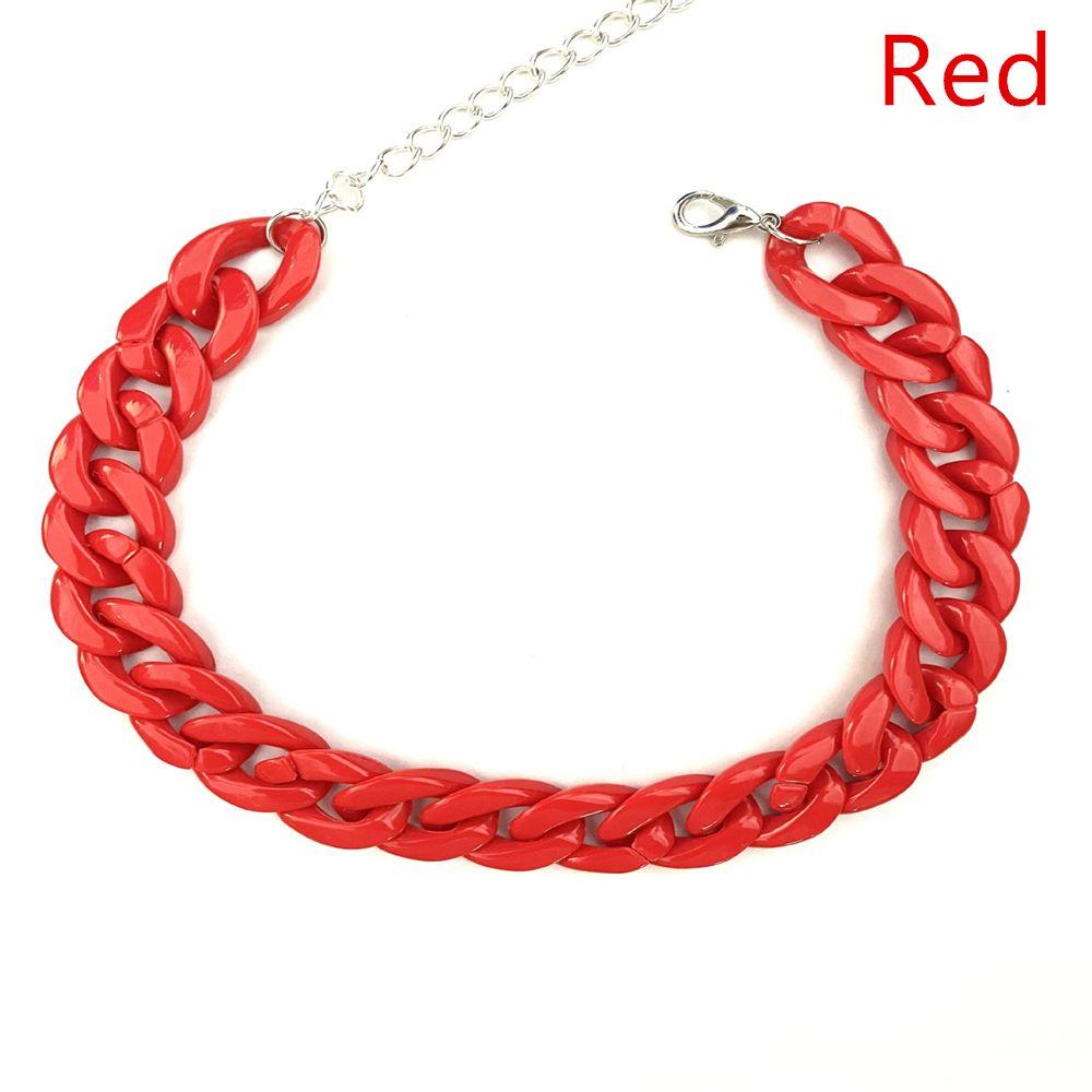 Friendship Gifts Acrylic Collar Choker Gothic Hip Hop Chain Necklace Pendant Punk Choker Hip Hop