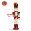 38CM Nutcracker Soldier Puppet Candy Series Wooden Nutcracker Statue Handicraft Doll Toy Christmas New Year Gift Home Decoration