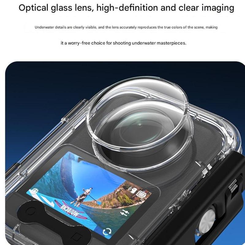 Deeply Sea Diving Case For 360 Action Cameras PC Shell Supports 45M Depth Clear Lens High Clear Footages Design
