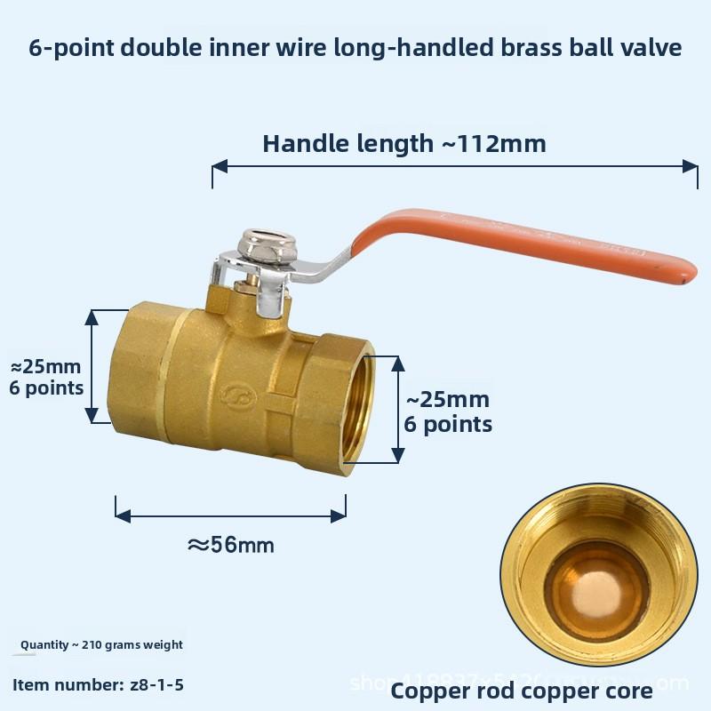 1/2 3/4 1" Brass Thread Connector Valve Water Pipe Fittings Quick Connector Ball Valve Garden Watering Irrigation Copper Coupler