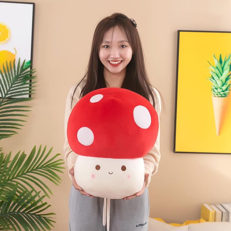 Toy Plush Mushroom Soft Stuffed Doll Cartoon Kids Bedroom Decor Gift Birthday