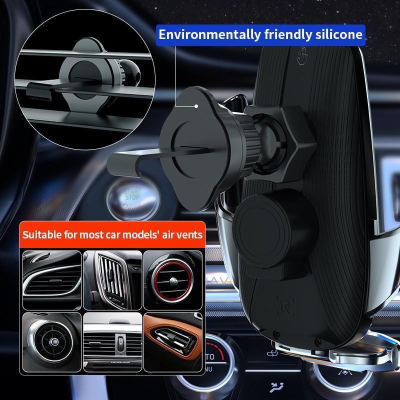 Smart Auto-Sensing Wireless Charger Car Phone Holder Vent Mount With 15W Fast Charging Magnetic