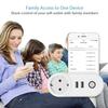 Адаптер питания Smart Power Plug WiFi Электрическая розетка ЕС США Австралия Великобритания GE Гнездо USB Время Дистанционное управление с помощью приложения Smartlife Alexa Google Home