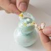 Мини-тыквенный чайник из циншуйской глины, кулон с маленькой ручкой и хрустальной крышкой