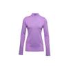 High Collar Slim Fit Long Sleeve Sports Fitness Top Women Tops Purple 1356361-568
