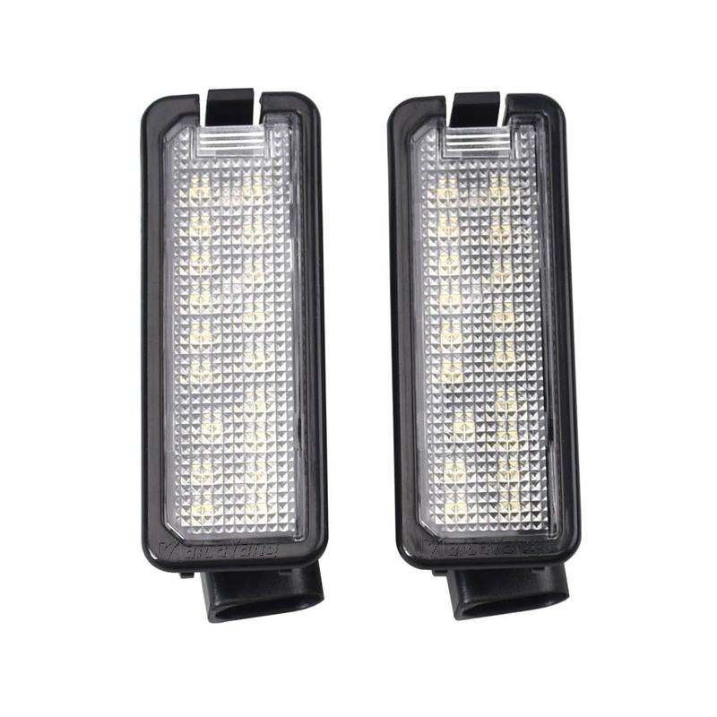 For VW GTi Golf 4 5 6 7 MK4 MK5 MK6 MK7 Passat B7 CC EOS Scirocco Beetle 2PCS LED Number License Plate Lights With Canbus