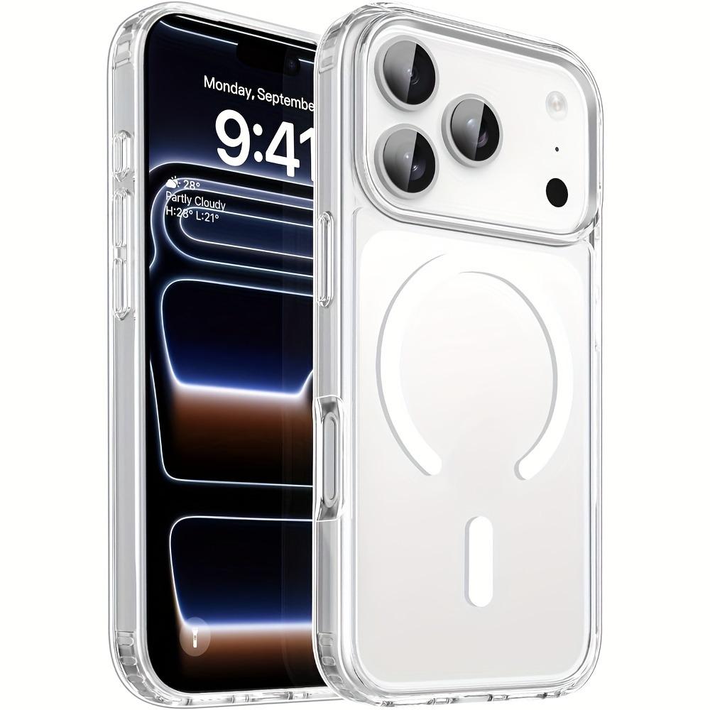 Новый прозрачный чехол для MagSafe для iPhone 17Air 16 15 14 13 12 11 Pro Max, противоударный чехол для беспроводной зарядки с магнитной функцией