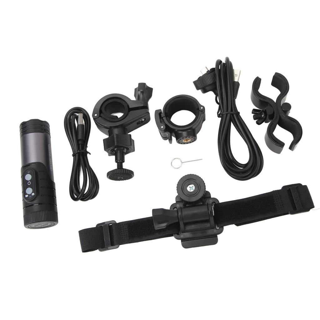 4K Action Camera Waterproof Bike Motorcycle Helmet Camera Anti Shake Sport DV with Waterproof Charging Cable Helmet Bracket Bracket H68B