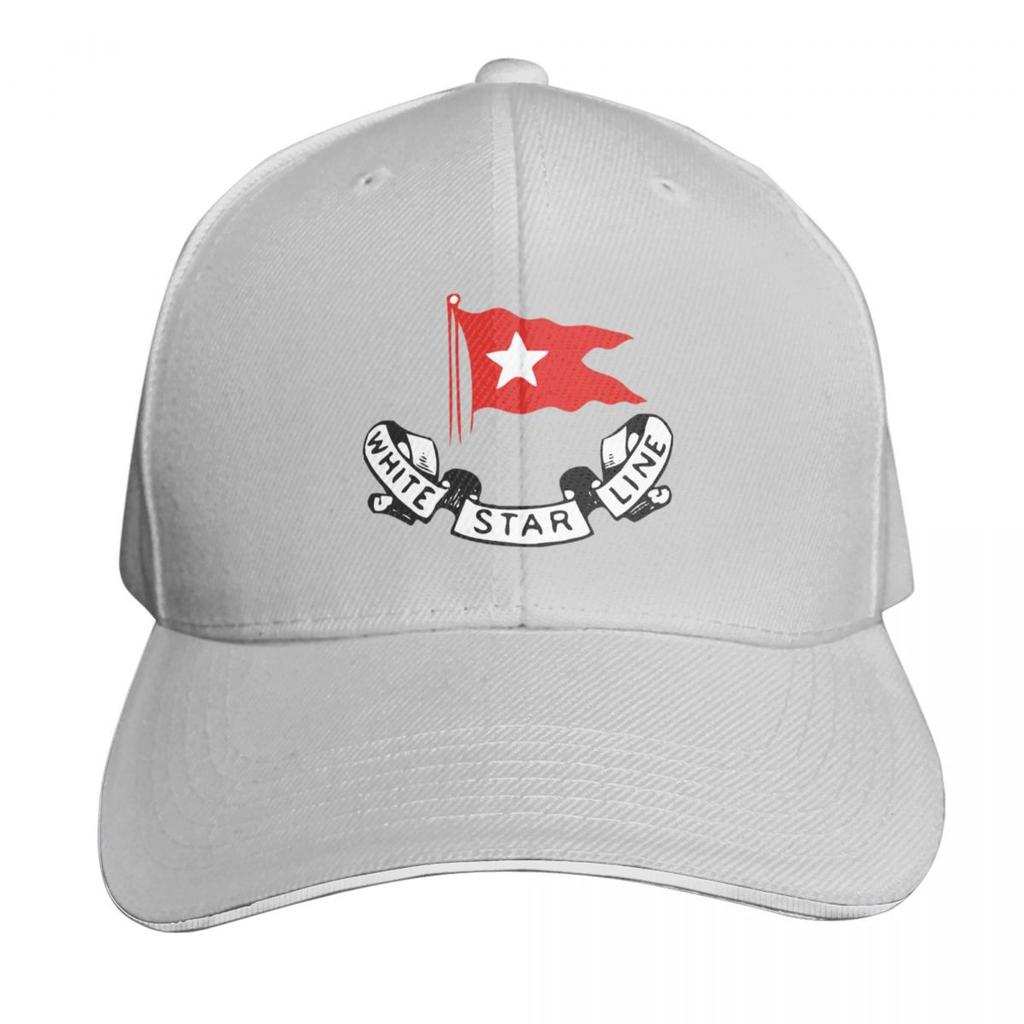Titanic White Star Line Red Flag With Star Logo Baseball Cap Men Women Casual Summer Sport Sun Cap