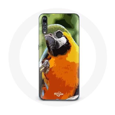 Coque Pour Huawei P30 Lite Aras Perroquet Orange Vert