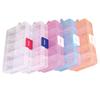 Plastic 10 Slots Adjustable Jewelry Storage Box Case Craft Organizer Beads