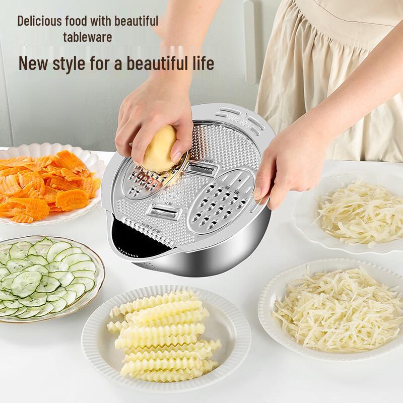Stainless Steel Washing Basin & Rice Sieve