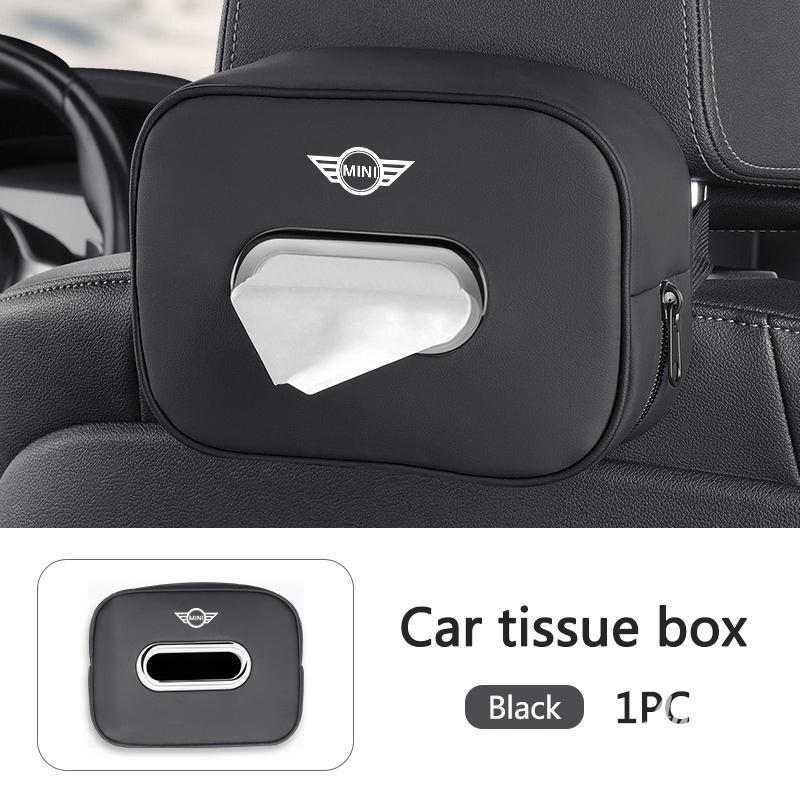 Car Tissue Box Car Seat Back Tissue Paper Organizer For BMW MINI Cooper One Jcw F54 F55 F56 F57 Clubman Countryman R57 Sticker