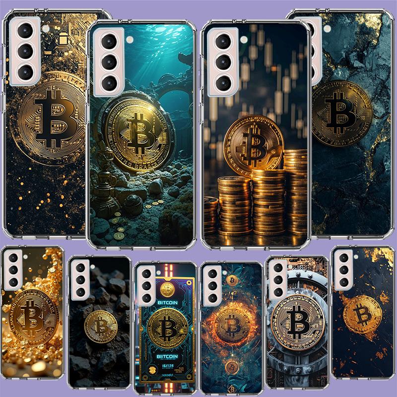 Bitcoin Money Phone Case For Samsung Galaxy S25 Edge S24 S23 FE S21 S20 S10 Plus S22 S26 Ultra Cover Clear Cases TPU Capa Shell