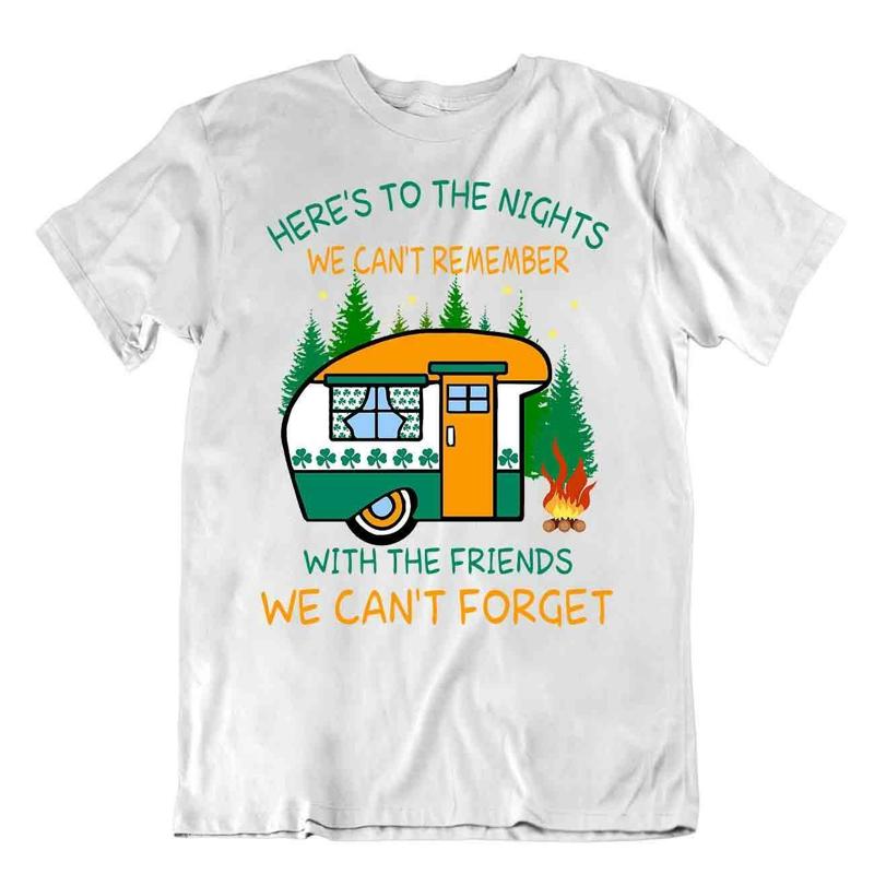 Camping Outside Trip T Shirt Tee Gift Cute Funny Outdoor Fresh Nights Friends