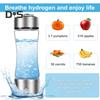 Hydrogen Water Bottle Generator 1300-2100ppb Hydrogen-Rich Water Cup 380ml High Borosilicate Glass SPE/PEM Technology Smart Health Cup for Home