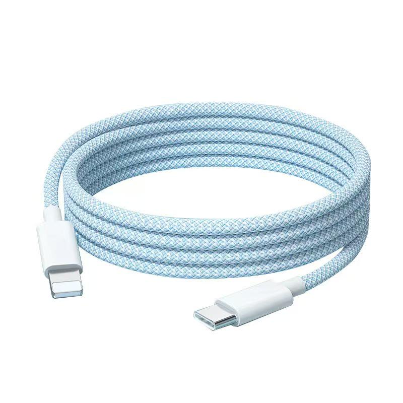 Плетеный кабель для быстрой зарядки PD20W для iPhone 14 Pro Max/13/12.
