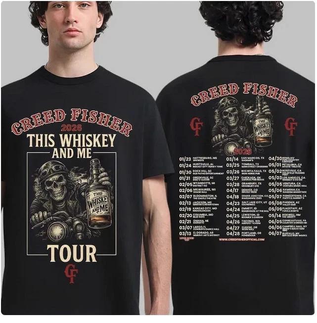 Графическая унисекс футболка для концерта 'Country Whiskey Tour 2026'