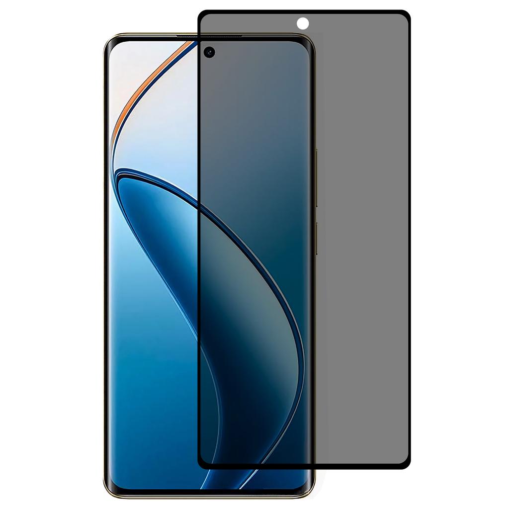 For Realme 12 Pro 5G/12 Pro+ 5G Privacy Screen Protector Side Glue Tempered Glass Film Curved Edges