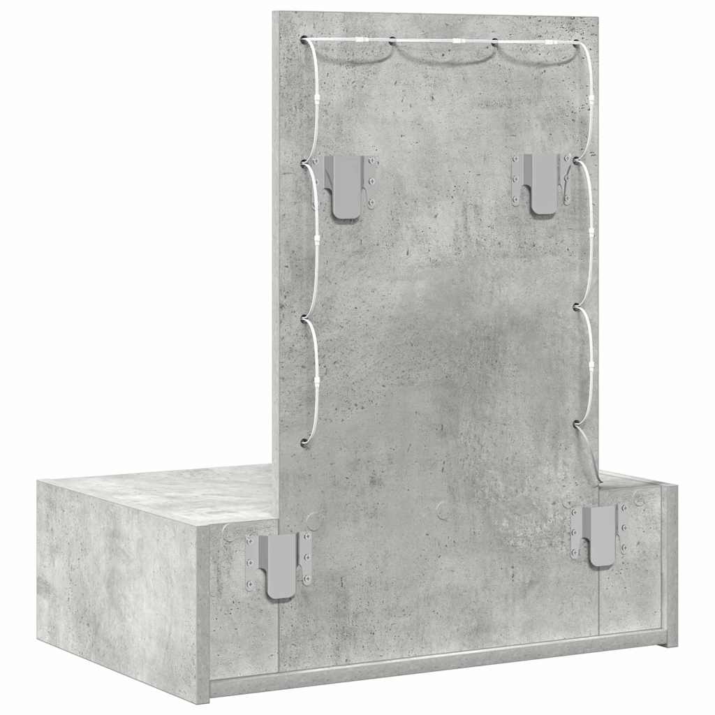 Makeup Table with Drawers Gray 60 x 40 x 70 cm Engineered Wood
