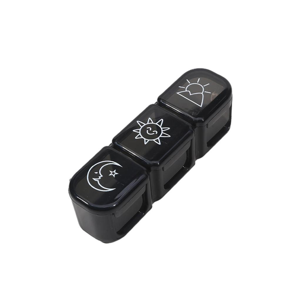 Портативный органайзер для путешествий с тремя сетками, утренний и ночной держатель для рыбьего жира, контейнер для хранения, разноцветный раздельный контейнер