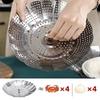 Stainless Steel Steamer Rack Lotus Leaf Shape Steamer Plate Meat Steaming Tray  Universal Pot Fit