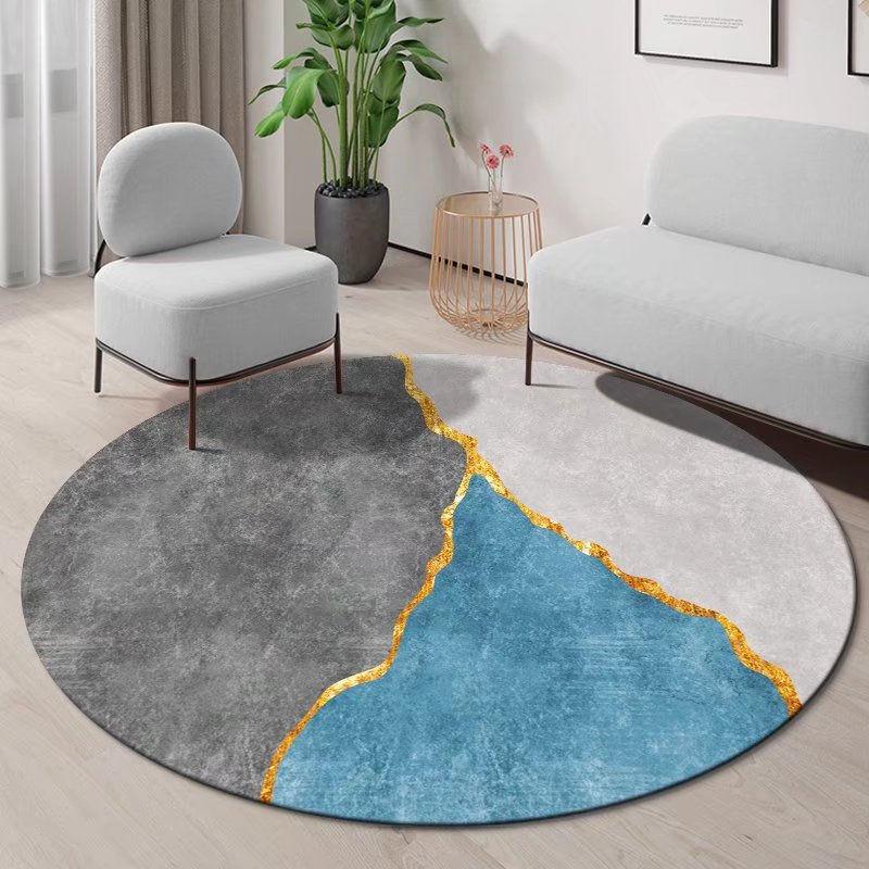 Круглый ковер Nordic Living Room Light Luxury Carpet Home Bedroom Cradle Swivel Chair Anti Dirty Simple Study Room