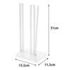 Yamazaki Kitchen Paper Holder, One-Hand Tear, White, Approx. W15.5 x D11.5 x H31cm, Plate, Fits Large Rolls, 3260