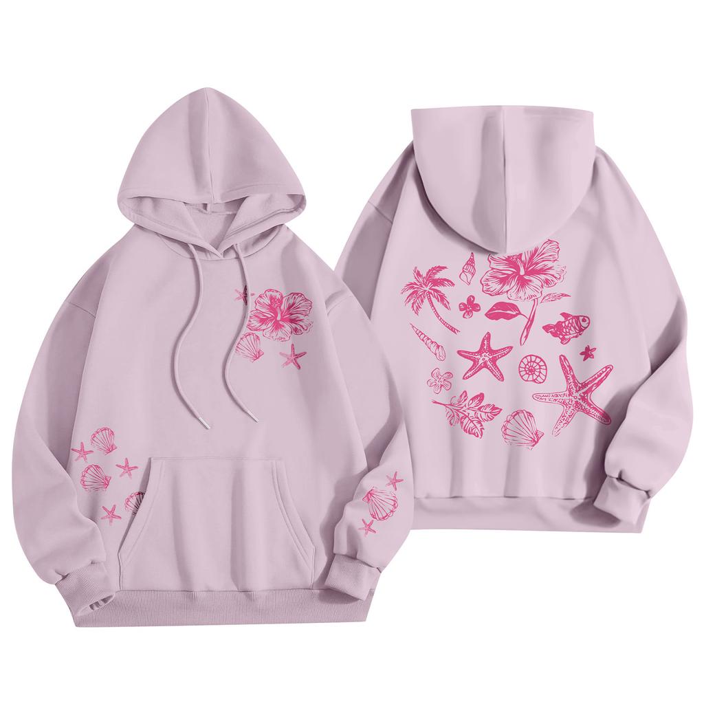 Женская мода, женский легкий пуловер с длинными рукавами и карманами, толстовка с капюшоном в стиле консервативного стиля