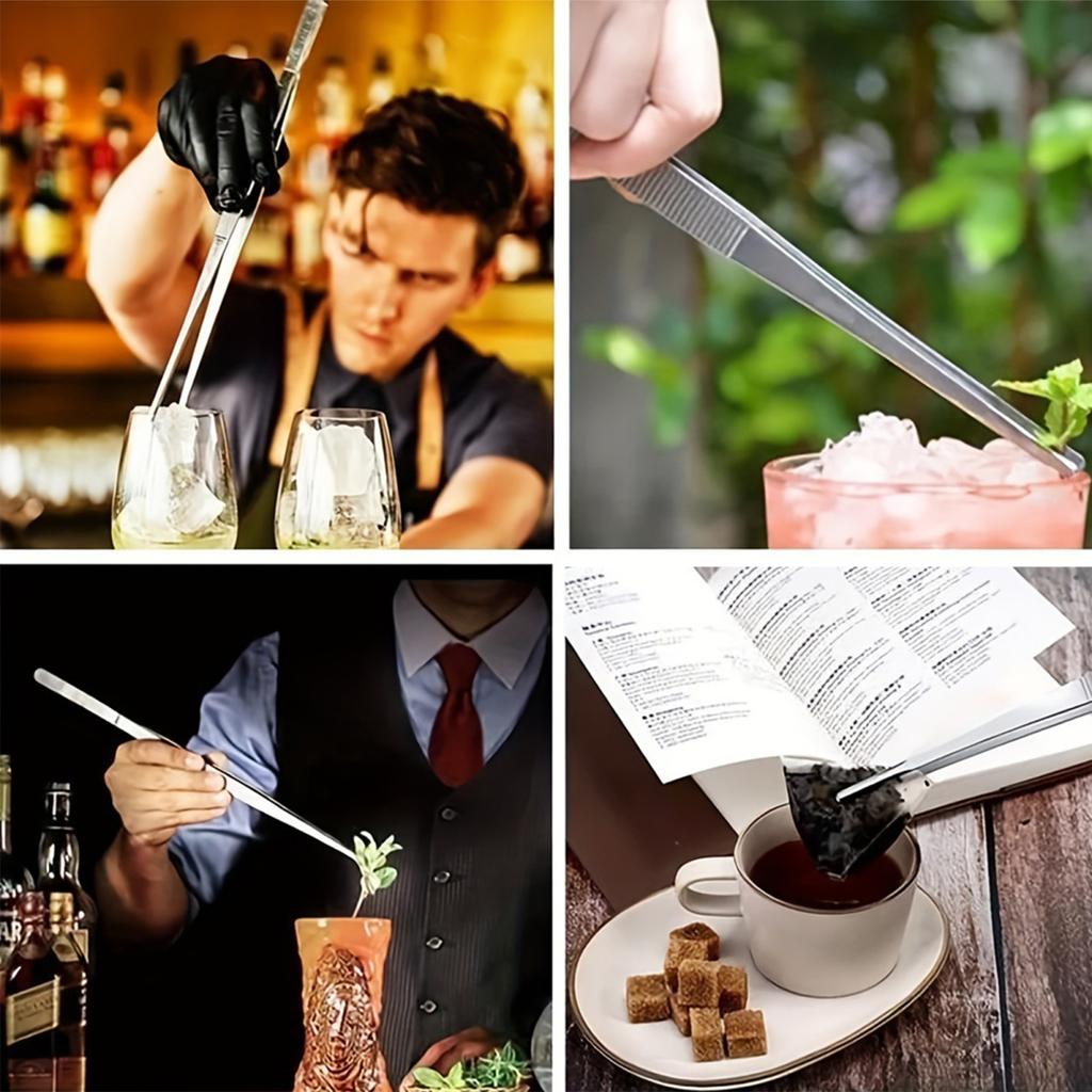 Кухонные щипцы Yousheng для приготовления пищи с мелкими зубцами, пинцеты для еды с длинной ручкой, щипцы для еды из нержавеющей стали для приготовления пасты, салата и барбекю