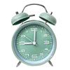 4 Inch Twin Bell Loud Alarm Clock Luminous Metal Frame Silent Student Alarm Clock Strong Wake-up Mute Table Clock Living Room