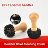 Dense Bristles Espresso Brush Wooden Handle Barista Cleaning Tool  Portafilter Basket