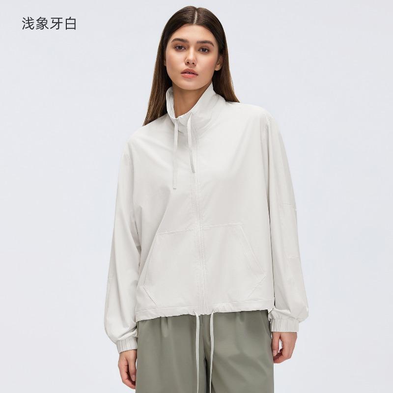 Spring new sports casual stand-up collar jacket women's loose and versatile long-sleeved sports fitness clothing top