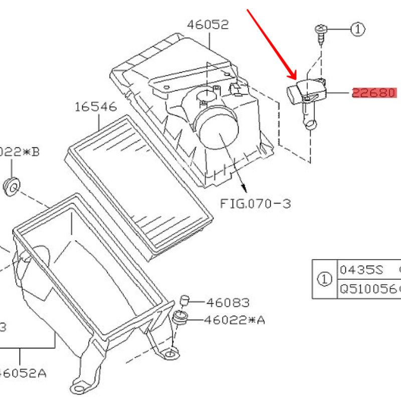 Original 22680-AA310 22680AA310 197400-2090 Mass Air Flow Sensor For Subaru Outback Legacy Forester Impreza Car Accessories