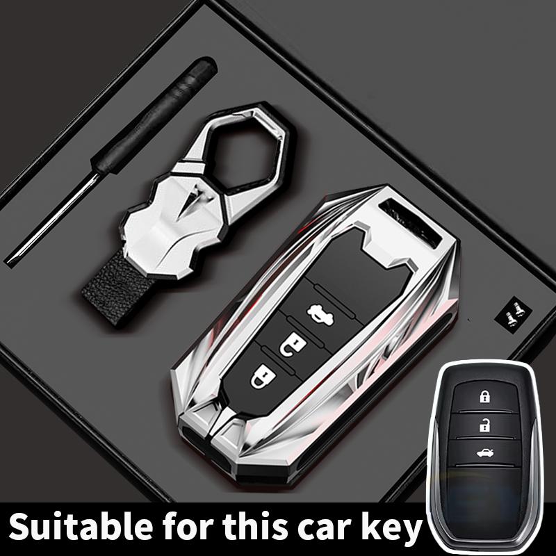 Чехол для ключа автомобиля для Toyota Hilux 2024 Yaris Corolla 2023 Rav4 2021 CHR Revo Auris Innova Highlander Venza Держатель для ключей