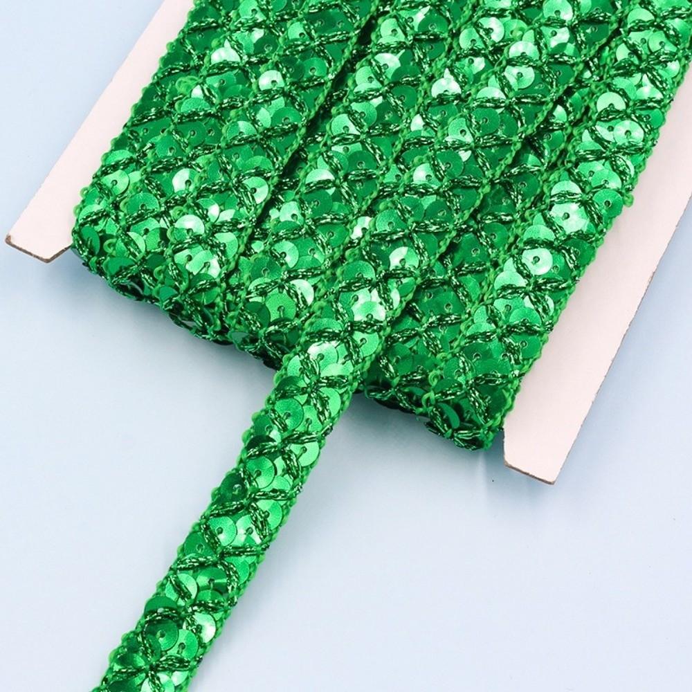 10 Meters Length Sequin Trim Ribbon Metallic Finish Glitter Sequin Braid  For Hair Accessories