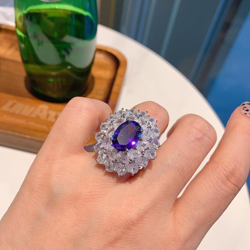 Sace Gems Классические кольца из медного сплава с цирконием, серьги, кулон, ожерелье, комплекты ювелирных изделий, подарки для свадебной вечеринки