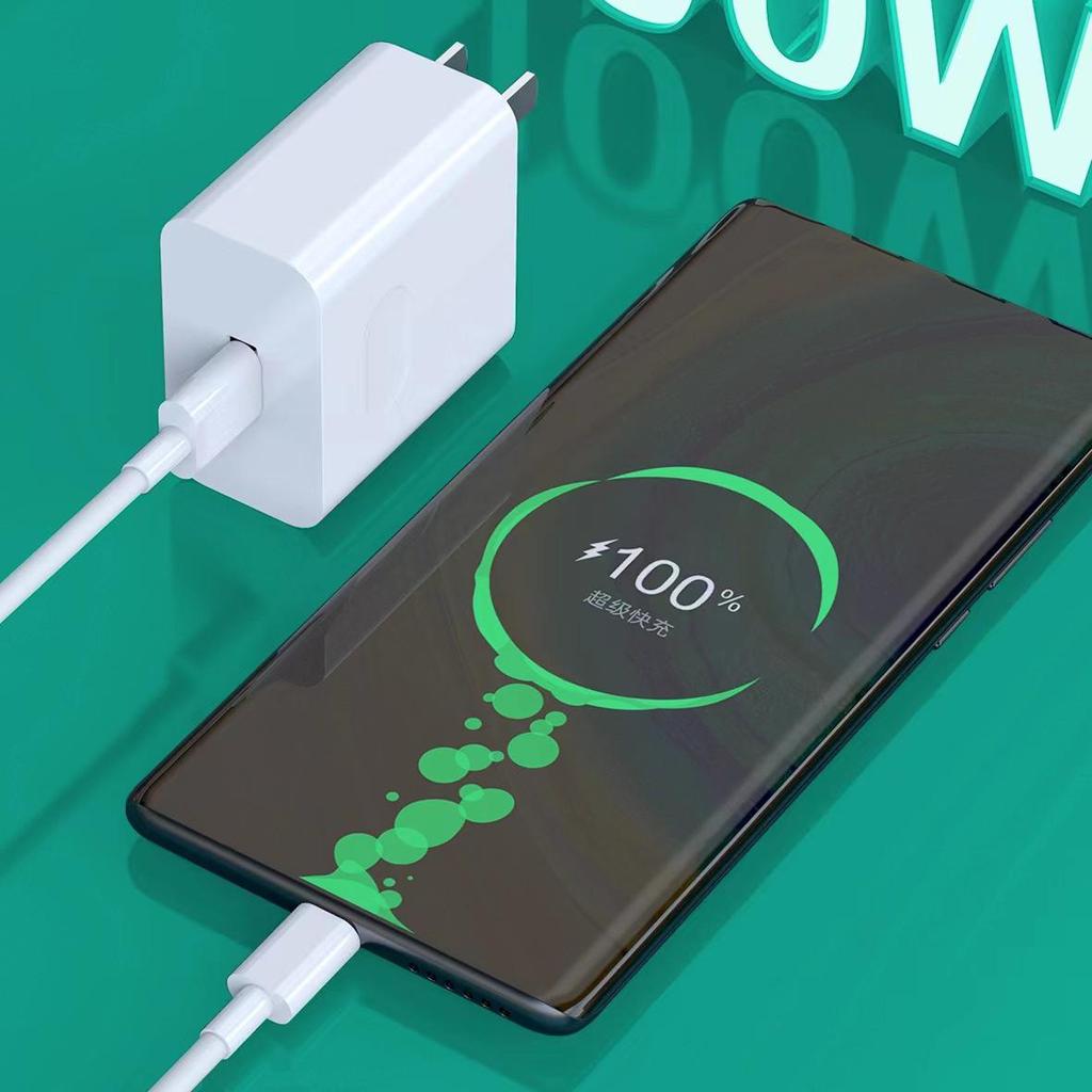 Супербыстрое зарядное устройство 100 Вт для Android, Apple, Huawei и Xiaomi - Полностью совместимая зарядная головка.