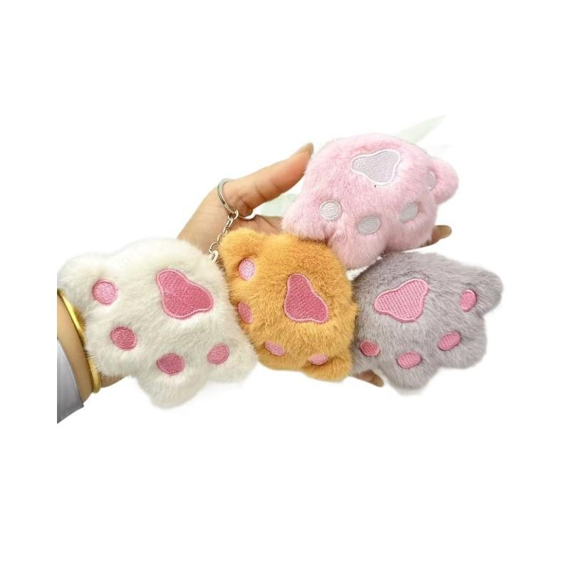 Милый плюшевый брелок для кошки с мягким коротким плюшем для украшения сумки и подарка