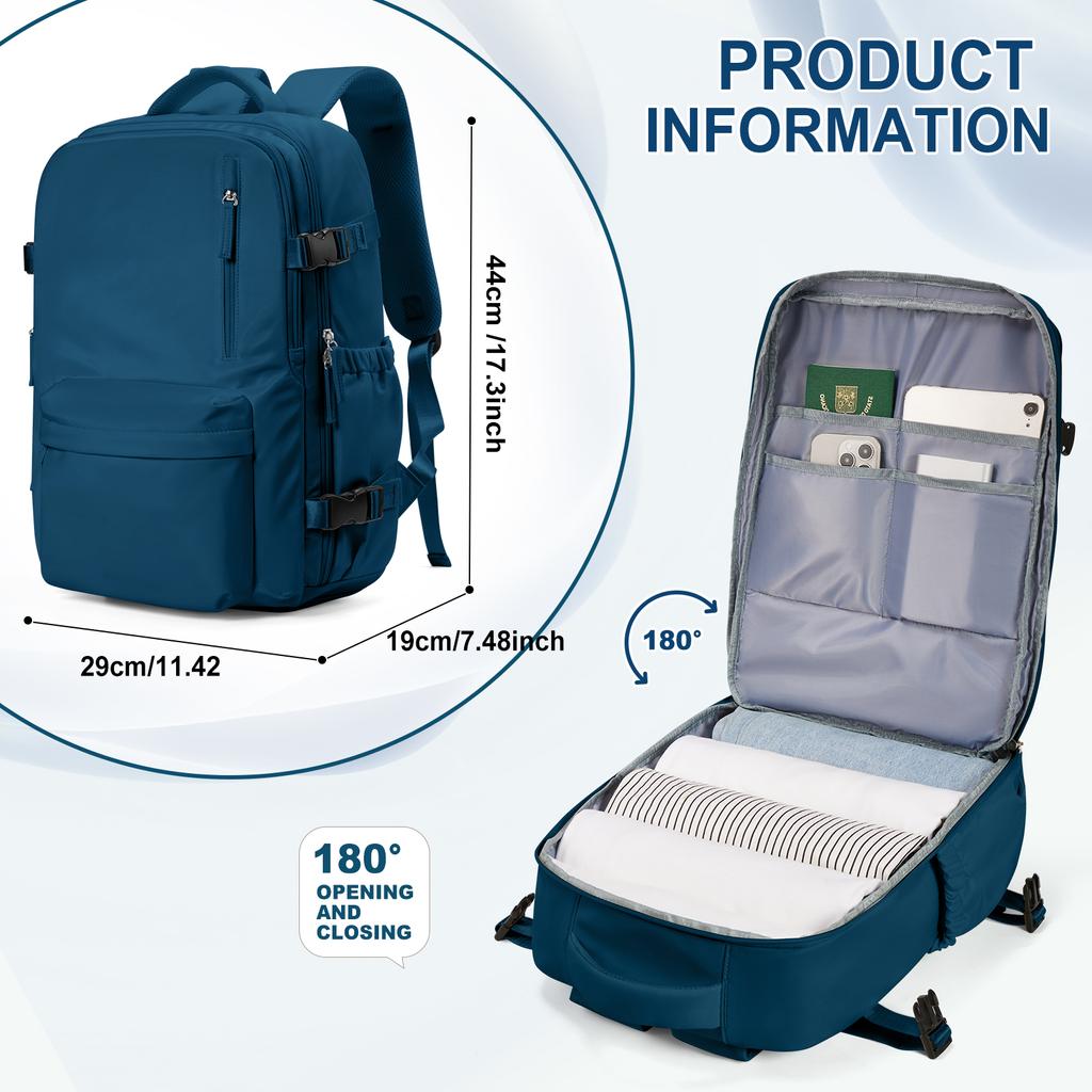 Дорожный рюкзак для женщин, сумка для личных вещей в самолете, сумка для ручной клади в самолете, водонепроницаемый рюкзак для ноутбука, повседневный школьный рюкзак для книг в колледже