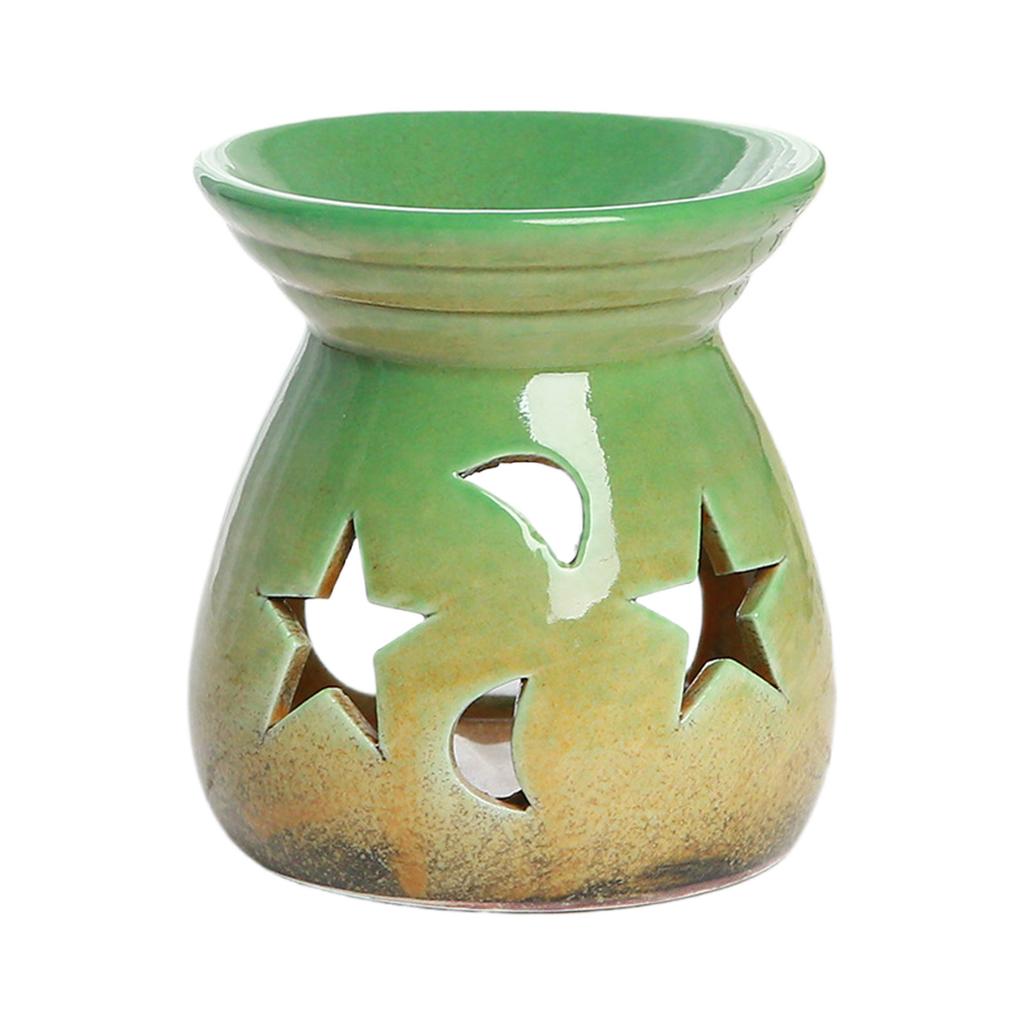 Handcraft Ceramic Star And Moon Incense Burner Essential Oil Burner For Aromatherapy Meditation Perfect Home Decors Gift