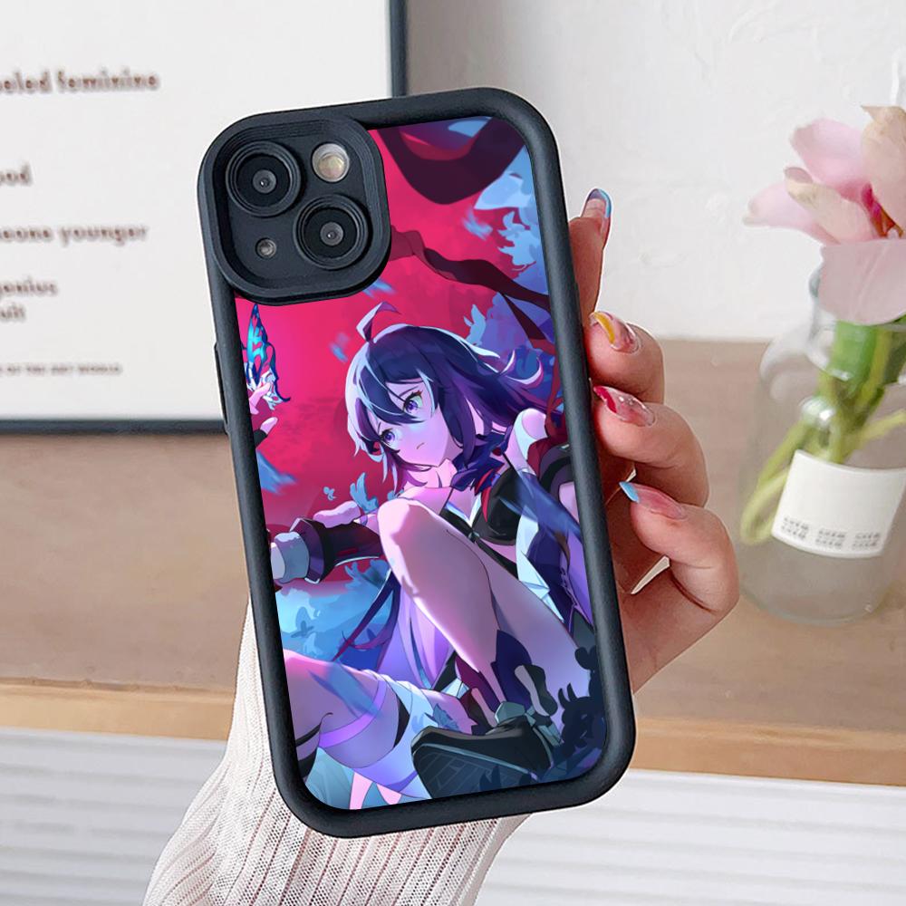 HSR Seele Утолщенный ТПУ Чехол для Мобильного Телефона для iPhone 17 16 15 14 13 12 11 Air Pro Max Plus Цветной Чехол