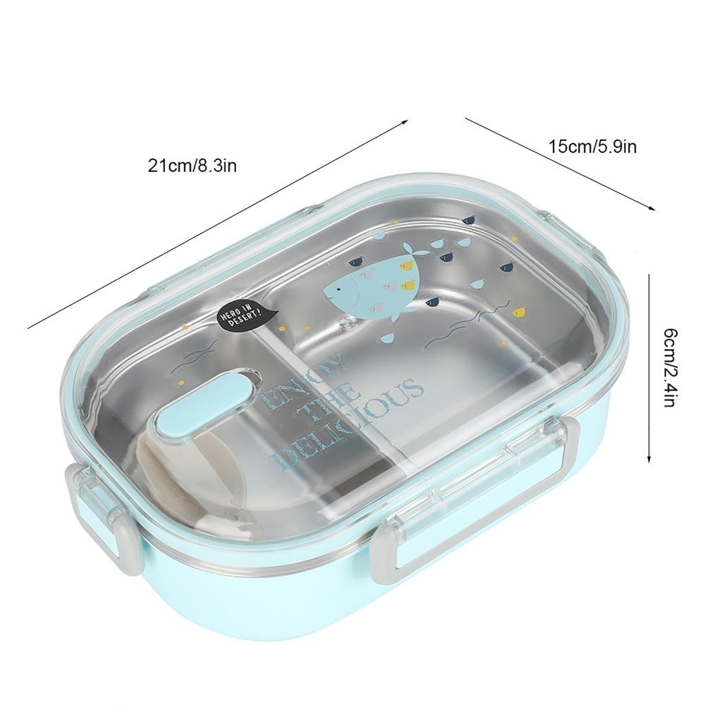 2 Compartment Insulated Lunch Box 650ML Capacity Portion Control Container For Adults