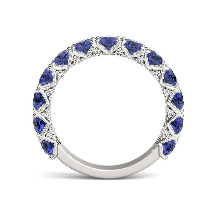 Новое серебряное кольцо с круглым бриллиантом сапфиром 925 пробы для женщин, имитация бриллианта из высокоуглеродистого металла, мода в Европе и Америке.