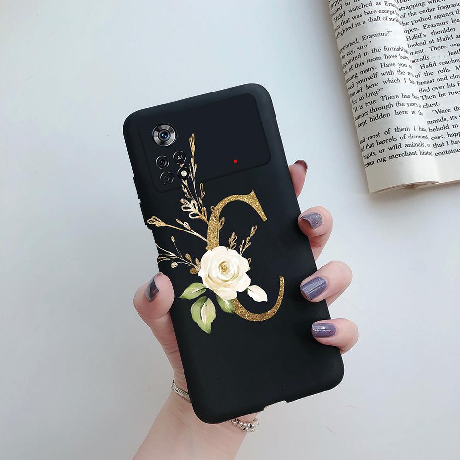 Чехол для Xiaomi Poco X4 Pro 5G Милый Чехол с Буквами Тонкий Мягкий Силиконовый Funda Чехол для Телефона Для Xiaomi Poco X4 X 4 PocoX4 Pro 5G Корпус