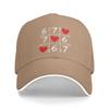 67 Six Seven Meme 6 7 Heart Valentines Day Baseball Cap Tennis Skate Hot Sale Hip Hop Hats Men Casual Design Baseball Caps