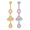 Chic Butterfly Heart Belly Button Ring Pink  Women Navel  for Birthday and Celebration