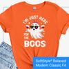 I'm Just Here For The Boos Halloween Shirt, Funny Wine Ghost Tee, Fall Wine Tshirt for Women, Spooky Season T Shirt, Wine Lover Gift